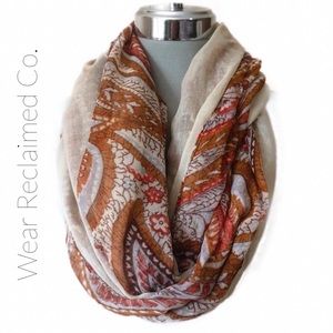 Long Cream & Browns Scarf